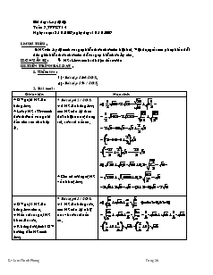 Giáo án môn Đại số 9 - Tiết 14: Luyện tập