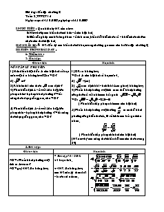 Giáo án môn Đại số 9 - Tiết 16: Ôn tập chương I