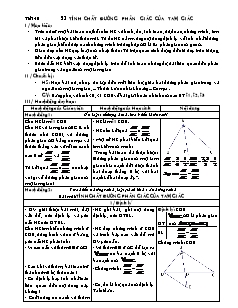 Giáo án Toán Hình 8 - Tiết 40: Tính chất đường phân giác của tam giác