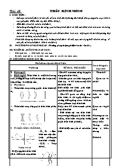 Giáo án Vật lý 11 - Bài 48 - Thấu kính mỏng