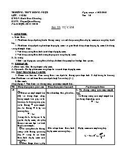 Giáo án Vật lý 11 cơ bản - Bài 25: Tự cảm - Trường THPT Hồng Ngự 2