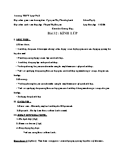 Giáo án Vật lý 11 cơ bản - Bài 32 - Kính lúp