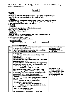 Giáo án Vật lý 11 Cơ bản - Tiết 28 - Bài tập