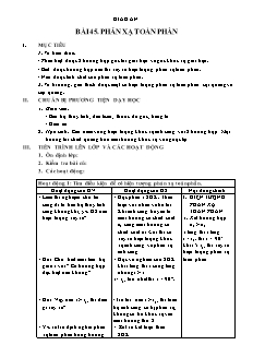 Giáo án Vật lý 11 NC - Bài 45 - Phản xạ toàn phần