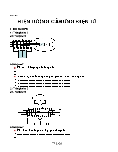 Giáo án Vật lý lớp 11 - Bài 58: Hiện tượng cảm ứng điện từ