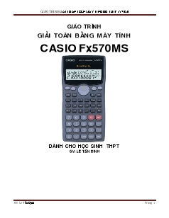 Giáo trình Giải toán bằng máy tính Casio fx570ms