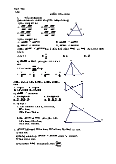 Kiểm tra 45 phút - Hình học