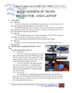 Kinh nghiệm sử dụng projector and laptop