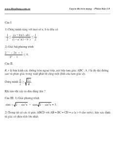 Luyện thi Đại học môn Toán có hướng dẫn giải - Đề 10