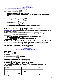 Luyện thi Đại học môn Toán có hướng dẫn giải - Đề 11