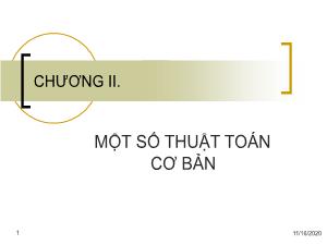 Một số thuật toán cơ bản