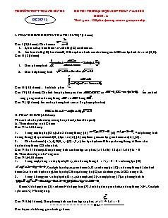 Ôn thi Đại học, Cao đẳng môn Toán - Đề số 15