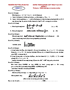 Ôn thi Đại học, Cao đẳng môn Toán - Đề số 17