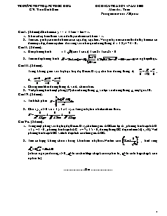Ôn thi Đại học, Cao đẳng môn Toán - Đề số 23