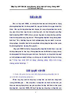 Sáng kiến kinh nghiệm - Giúp học sinh biết sử dụng phương pháp diện tích trong chứng minh hình học