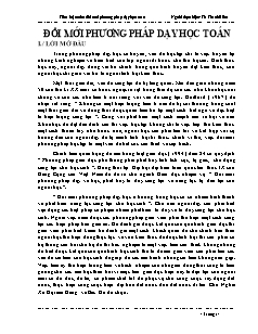 Tiểu luận Đổi mới phương pháp dạy học toán