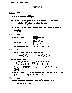 Tuyển tập các đề thi đại học môn Toán