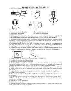Bài tập chương Cảm ứng điện từ (Vật lý 11)
