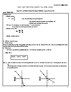 Bài tập Vật lý 11 - Chương Khúc xạ ánh sáng