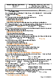 Bộ đề kiểm tra 1 tiết – Lần 1 - Môn Vật lý - Lớp 11 (nâng cao)