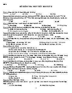 Bộ đề kiểm tra một tiết học kỳ II Vật lý 11 (kèm đáp án)