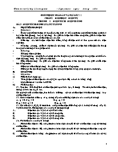 Bộ Giáo án Vật lý lớp 11 nâng cao