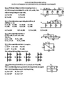 Câu hỏi trắc nghiệm Vật lý lớp 11 - Chương 5, 6, 7