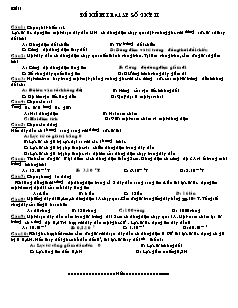 Đề kiểm tra 15 phút số 2 kỳ II - Vật lý 11