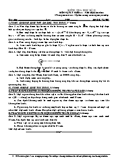 Đề kiểm tra học kì II môn Vật lí 11 - Đề 12
