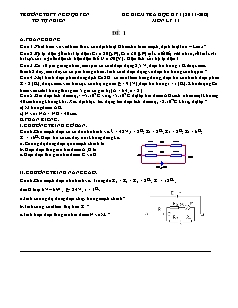 Đề kiểm tra học kỳ I môn Lý 11
