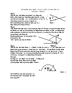 Đề kiểm tra môn Vật lý lớp 11 chuyên lý