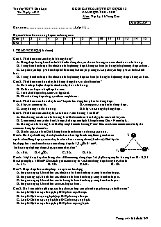 Đề kiểm tra một tiết học kì 2 môn Vật lý 11 nâng cao