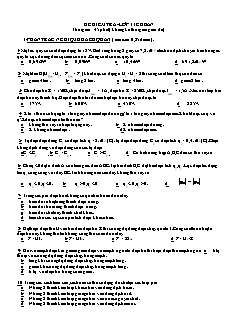 Đề kiểm tra Vật lý lớp 11 chuẩn