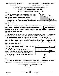 Đề thi chọn học sinh giỏi cấp tỉnh lớp 11 môn Vật lí