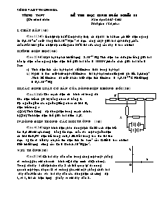 Đề thi học sinh giỏi khối 11 môn Vật lý