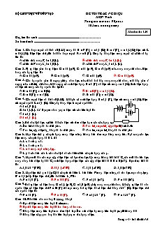 Đề thi trắc nghiệm môn Vật lí 11 - Chương 2