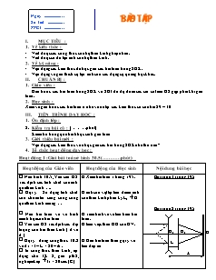 Giáo án Bài tập Vật lý 11 nâng cao - Tiết 60