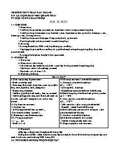 Giáo án Vật lý 11 - Bài 31: Mắt - Trường THPT Trần Văn Thành