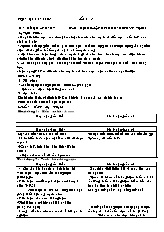 Giáo án Vật lý 11 CB - Tiết 17 - Định luật ôm đối với toàn mạch