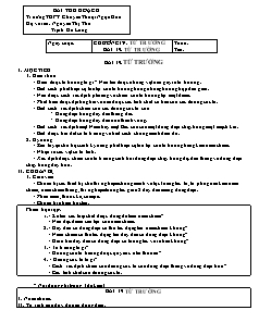 Giáo án Vật lý 11 - Chương IV - Bài 19: Từ trường