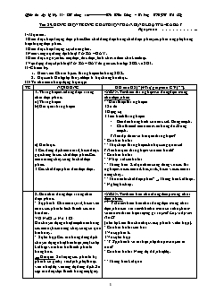 Giáo án Vật lý 11 - CT nâng cao - Tiết 29: Dòng điện trong chất điện phân. Định luật Fa- ra đây