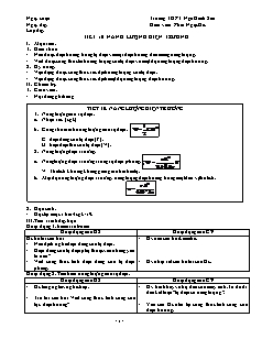 Giáo án Vật lý 11 NC - Tiết 10 - Năng lượng điện trường