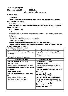 Giáo án Vật lý 11 NC - Tiết 21 - Định luật II Niutơn