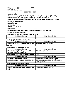 Giáo án Vật lý 11 NC - Tiết 71 - Kiểm tra 1 tiết