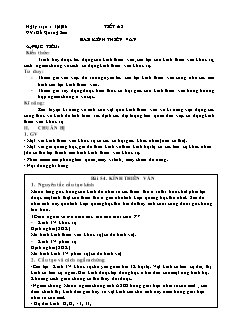 Giáo án Vật lý 11 NC - Tiết 82 - Kính thiên văn