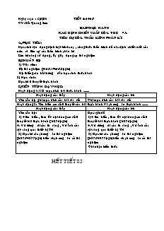 Giáo án Vật lý 11 NC - Tiết 85, 86 - Thực hành xác định chiết suất của nước và tiêu cự của thấu kính phân kì