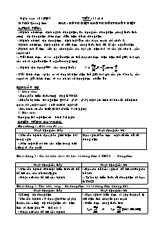 Giáo án Vật lý 11 - Tiết 11, 12: Dòng điện không đổi nguồn điện - GV: Đỗ Quang Sơn