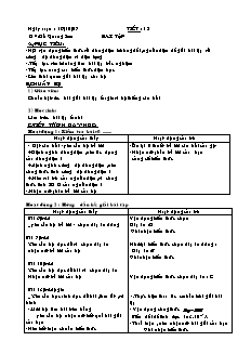 Giáo án Vật lý 11 - Tiết 13: Bài tập - GV: Đỗ Quang Sơn