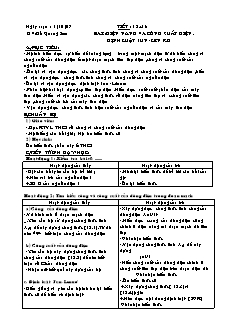 Giáo án Vật lý 11 - Tiết 15, 16: Điện năng và công suất điện. Định luật Jun - Len xơ - GV: Đỗ Quang Sơn