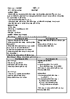 Giáo án Vật lý 11 - Tiết 17 - Bài tập